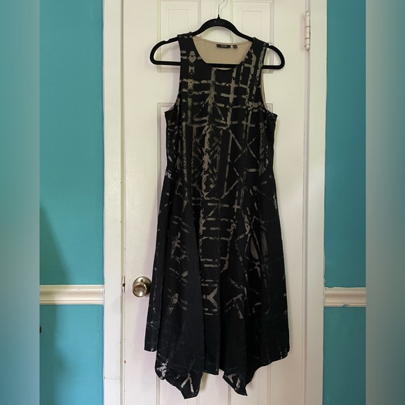 EUC Apt. 9 Burnout Dress with Handkerchief Hem Sz L - Picture 2 of 5
